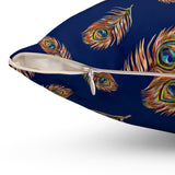33PCF  Peacock Feather Pillow