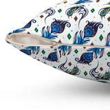 59PCF  Peacock Feather Pillow