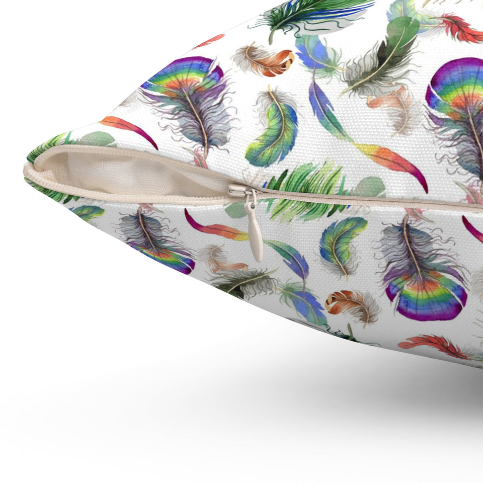 45PCF  Peacock Feather Pillow