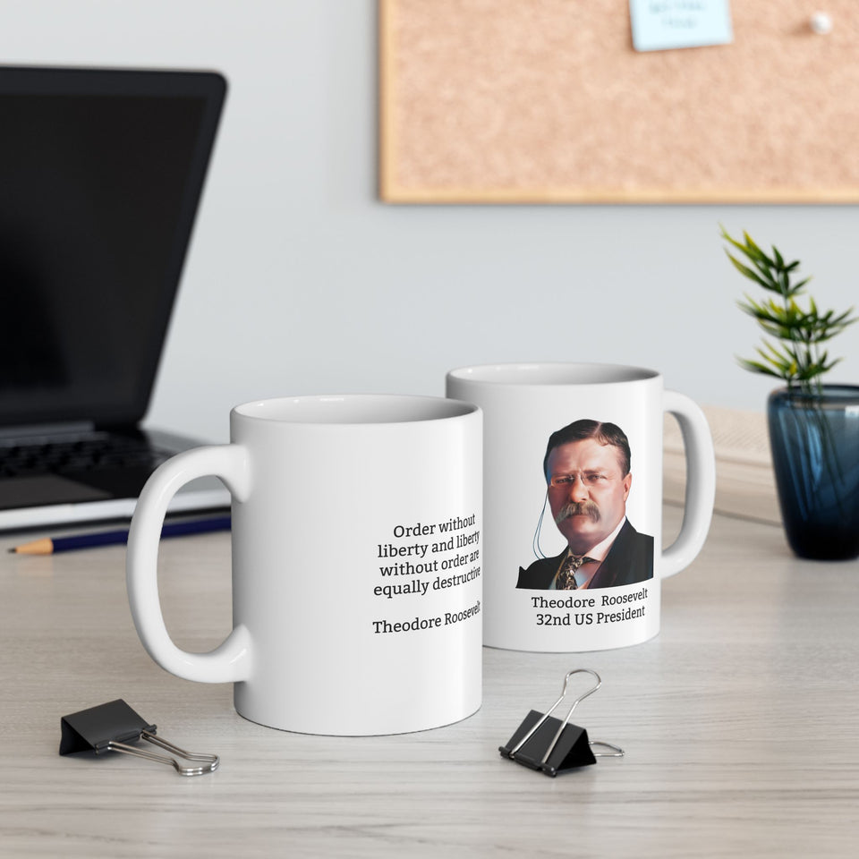 9TRQM  Theodore Roosevelt Historical Quote mug
