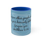 16CMSM  Colorful Marble Matthew 6:14 Mug