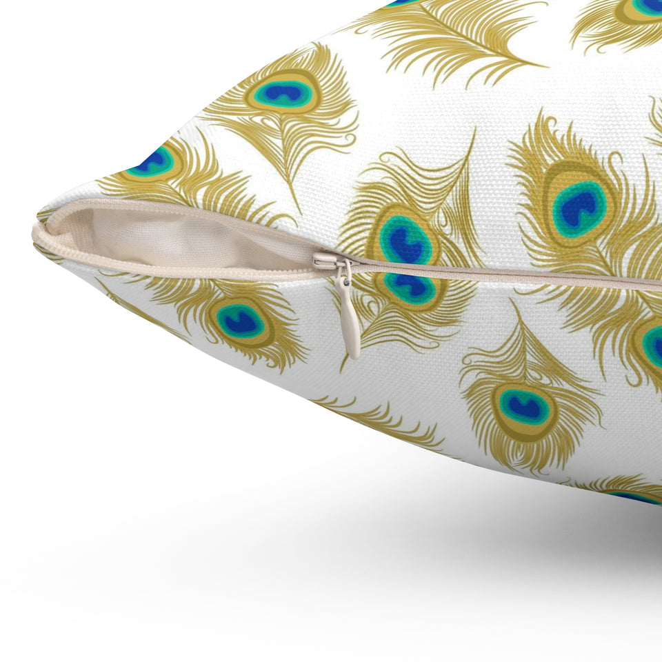 16PCF  Peacock Feather Pillow