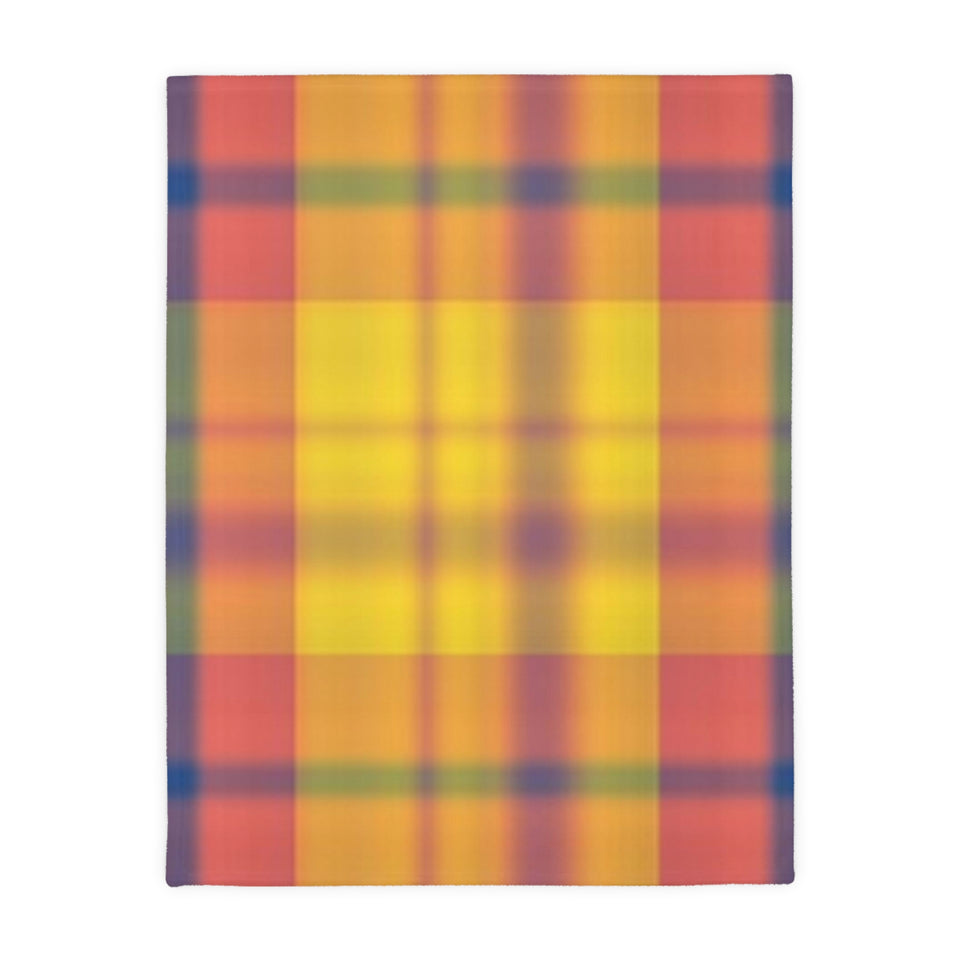 8CB  Colorful Plaid Blanket