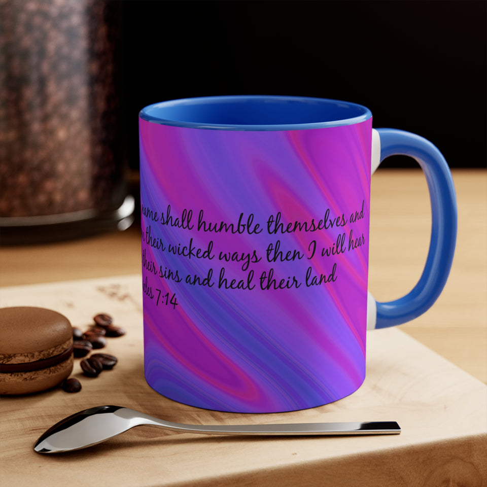 17CMSM   Colorful Marble 1 Chronicles 7:14 Mug