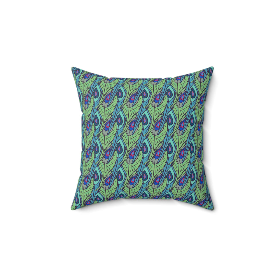 53PCF  Peacock Feather Pillow