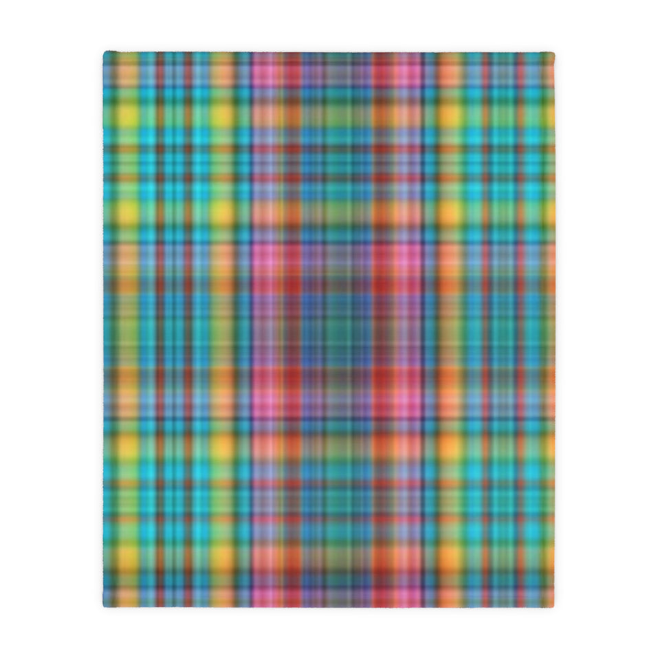 68CB  Colorful Plaid Blanket