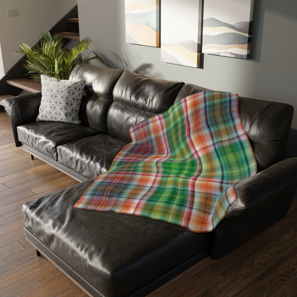 43CB  Colorful Plaid Blanket