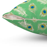 20PCF  Peacock Feather Pillow