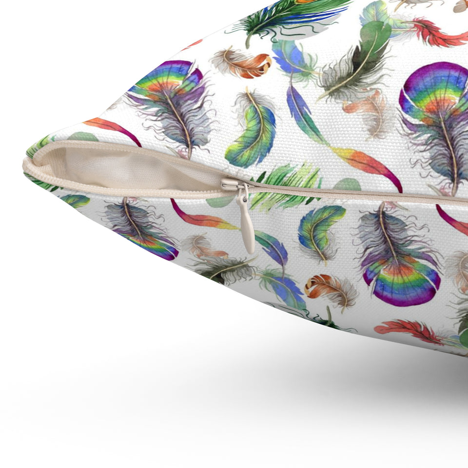 45PCF  Peacock Feather Pillow