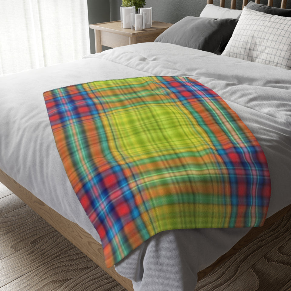 64CB  Colorful Plaid Blanket