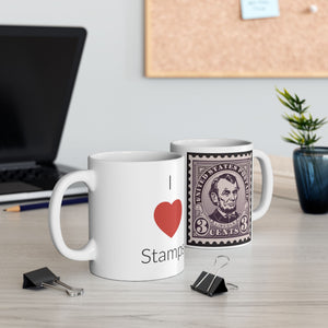 4ALSM  Abraham Lincoln US Stamp mug