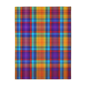49CB  Colorful Plaid Blanket