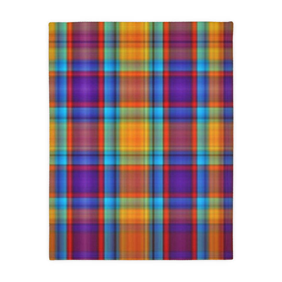 49CB  Colorful Plaid Blanket