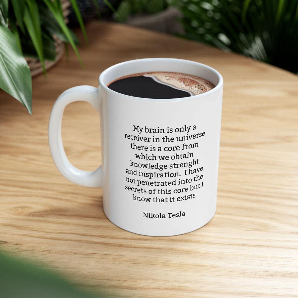 9NTQM  Nikola Tesla Historical Quote mug