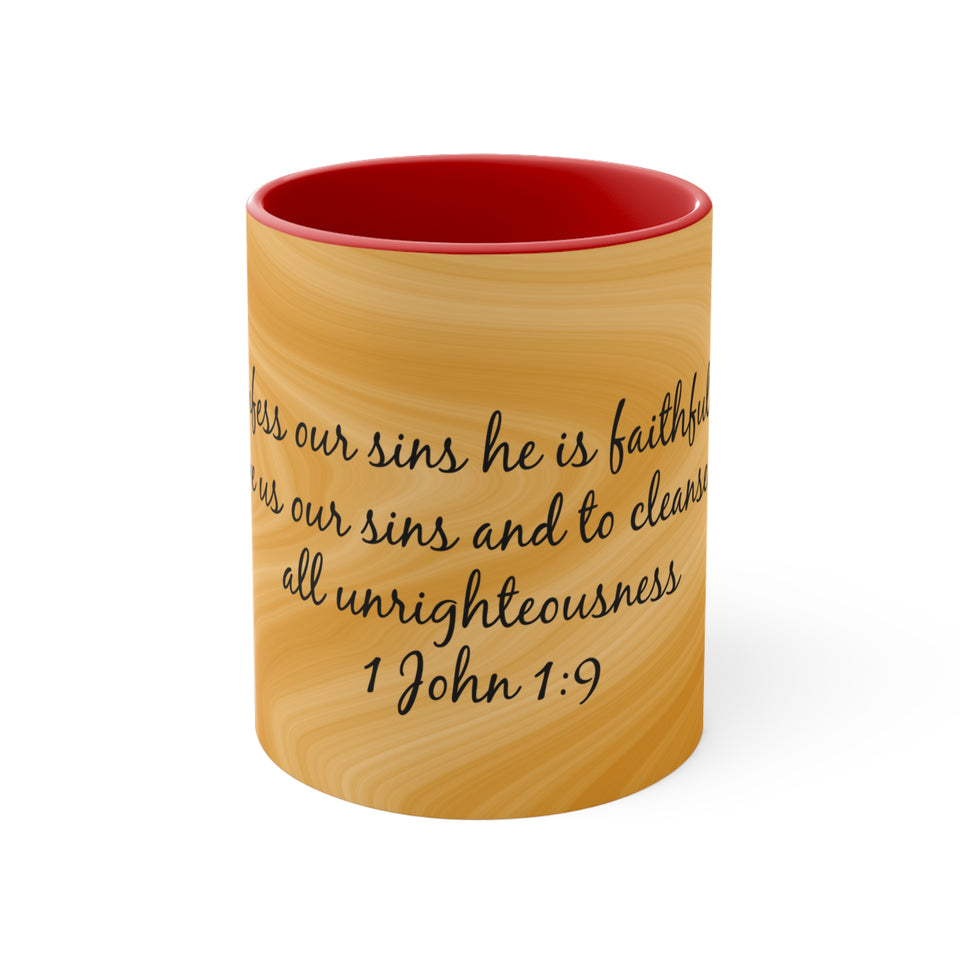 4CMSM   Colorful Marble 1 John 1:9  Mug