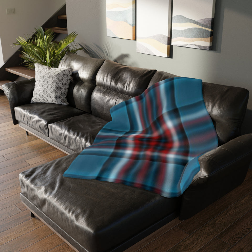 55CB  Colorful Plaid Blanket
