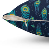 49PCF  Peacock Feather Pillow