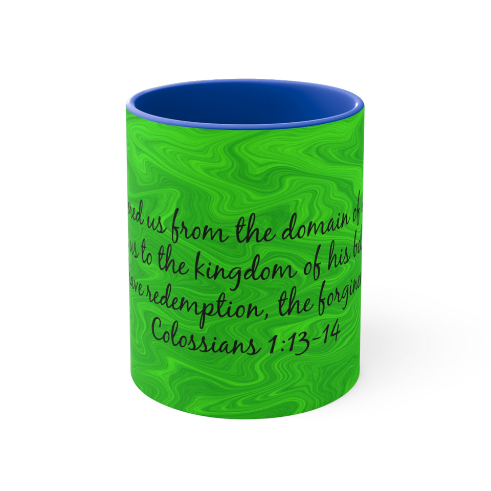 5CMSM  Colorful Marble Colossians 1:13-14 Mug