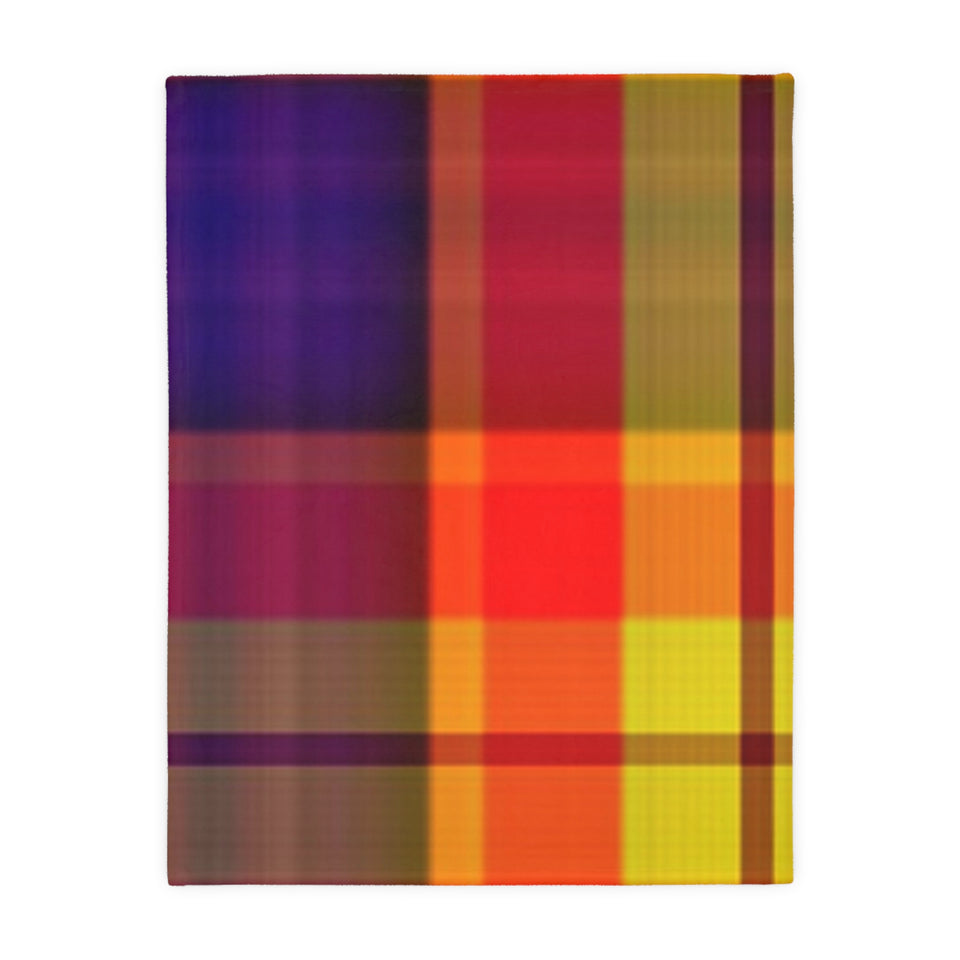 39CB  Colorful Plaid Blanket