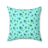 64PCF  Peacock Feather Pillow