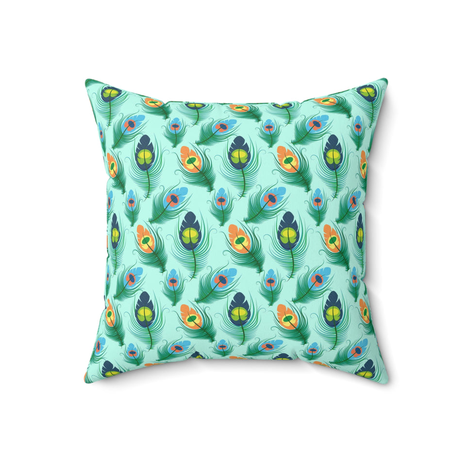 48PCF  Peacock Feather Pillows