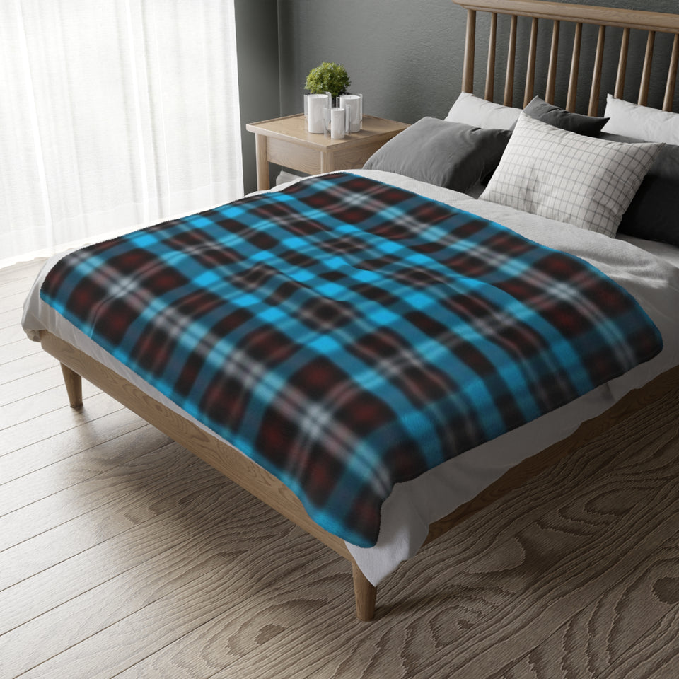 56CB  Colorful Plaid Blanket