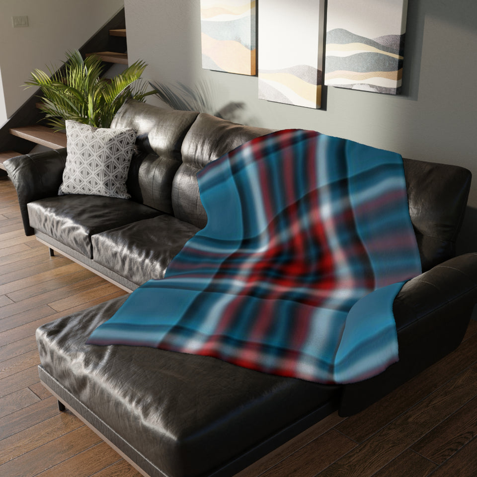 55CB  Colorful Plaid Blanket