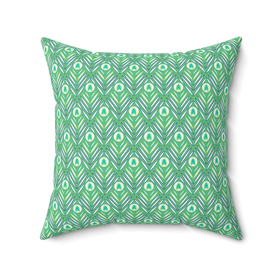 18PCF  Peacock Feather Pillow