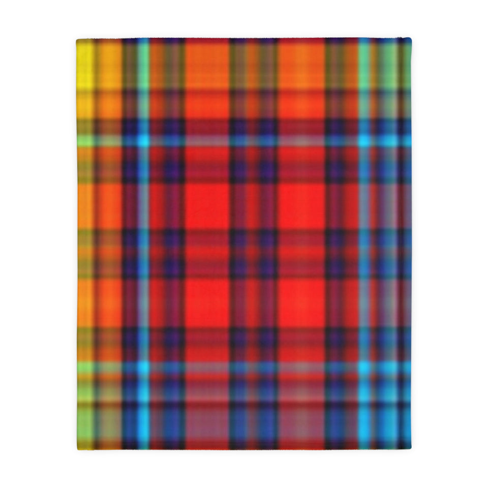 47CB  Colorful Plaid Blanket