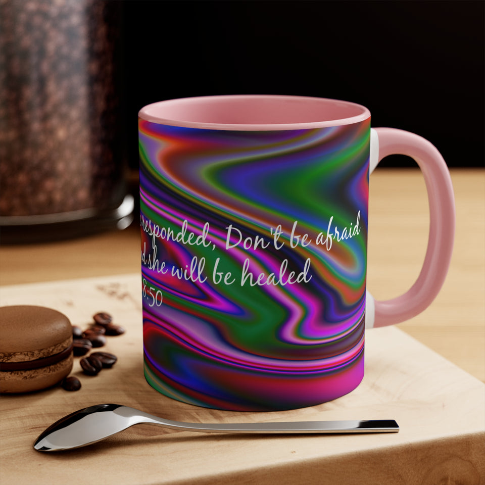 74CMSM  Colorful Marble Luke 8:50 Mug