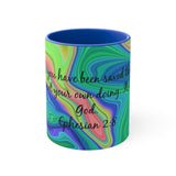 2CMSM Colorful Marble Ephesians 2:8 Mug