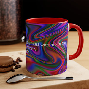 48CMSM Colorful Marble John 4:24 Mug