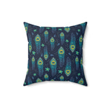 49PCF  Peacock Feather Pillow