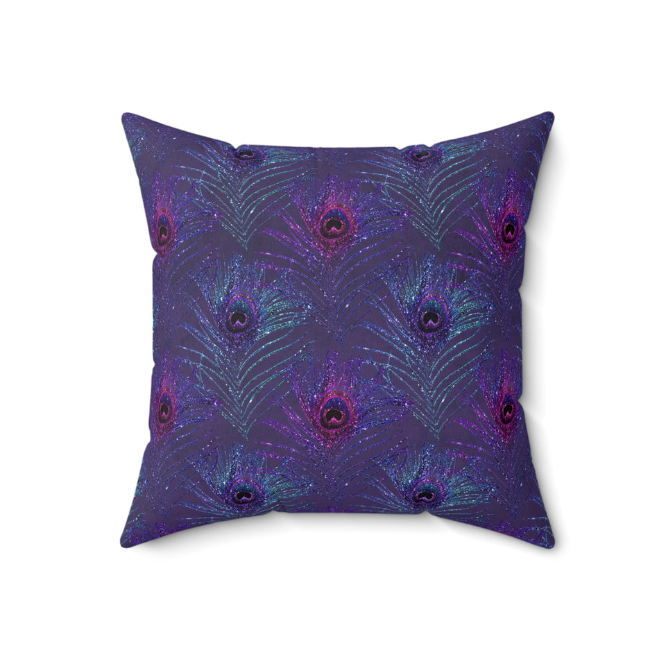 14PCF  Peacock Feather Pillow
