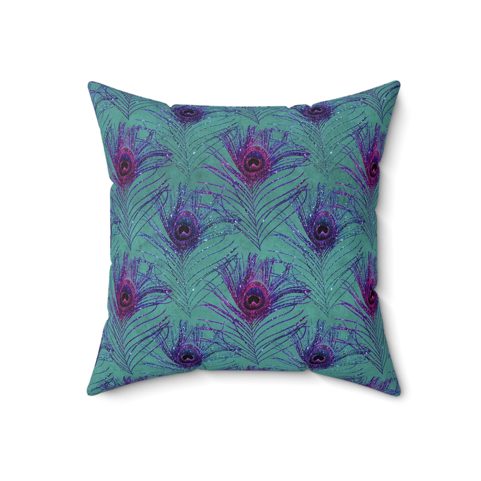 3PCF  Peacock Feather Pillow