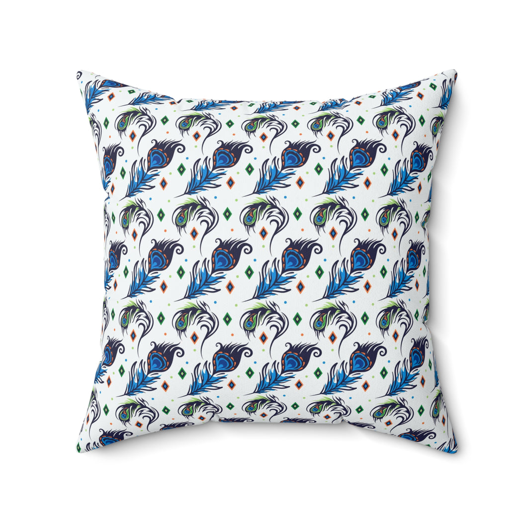 59PCF  Peacock Feather Pillow