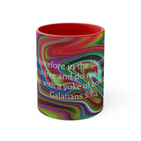 24CMSM  Colorful Marble Galatians 5:1 Mug