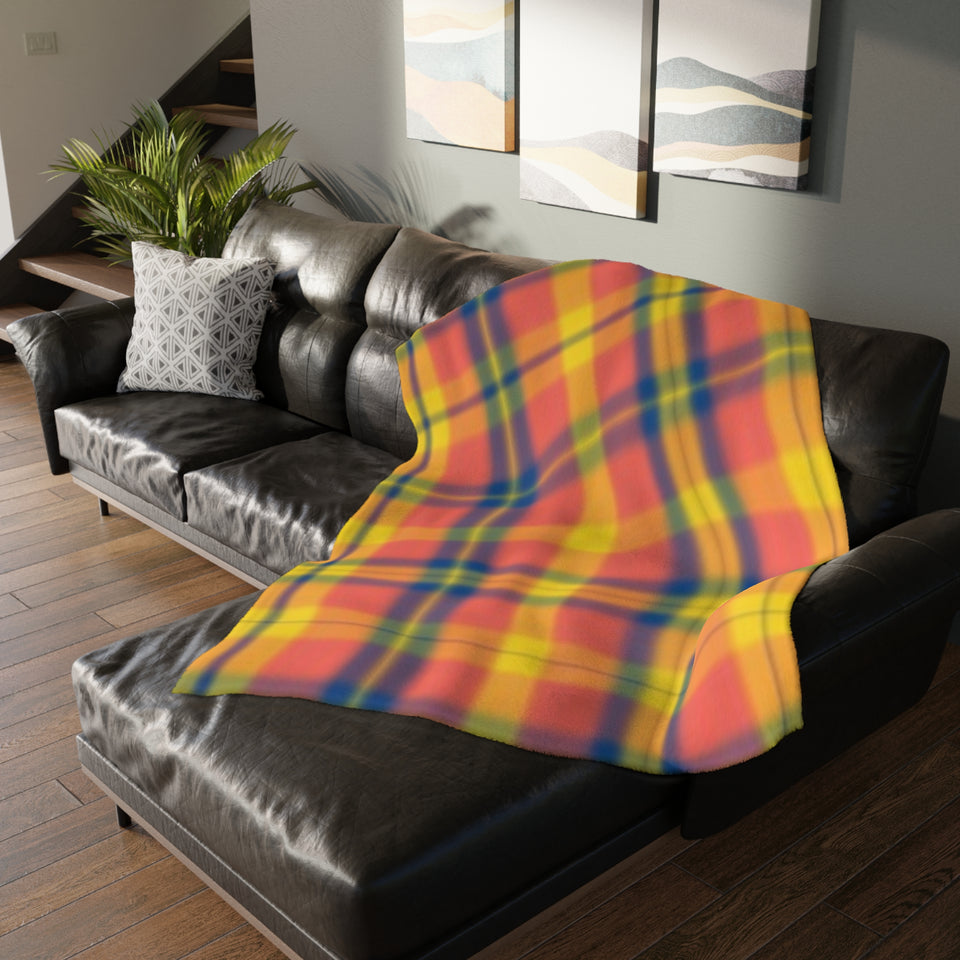 9CB  Colorful Plaid Blanket