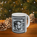 5ALSM  Abraham Lincoln US stamp mug