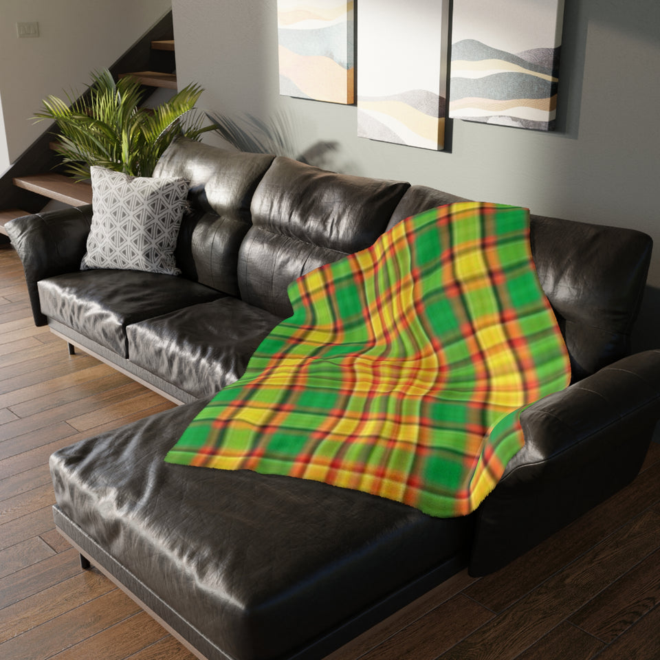 65CB  Colorful Plaid Blanket