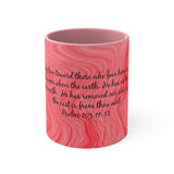 6CMSM  Colorful Marble Psalms 103:11-12  Mug