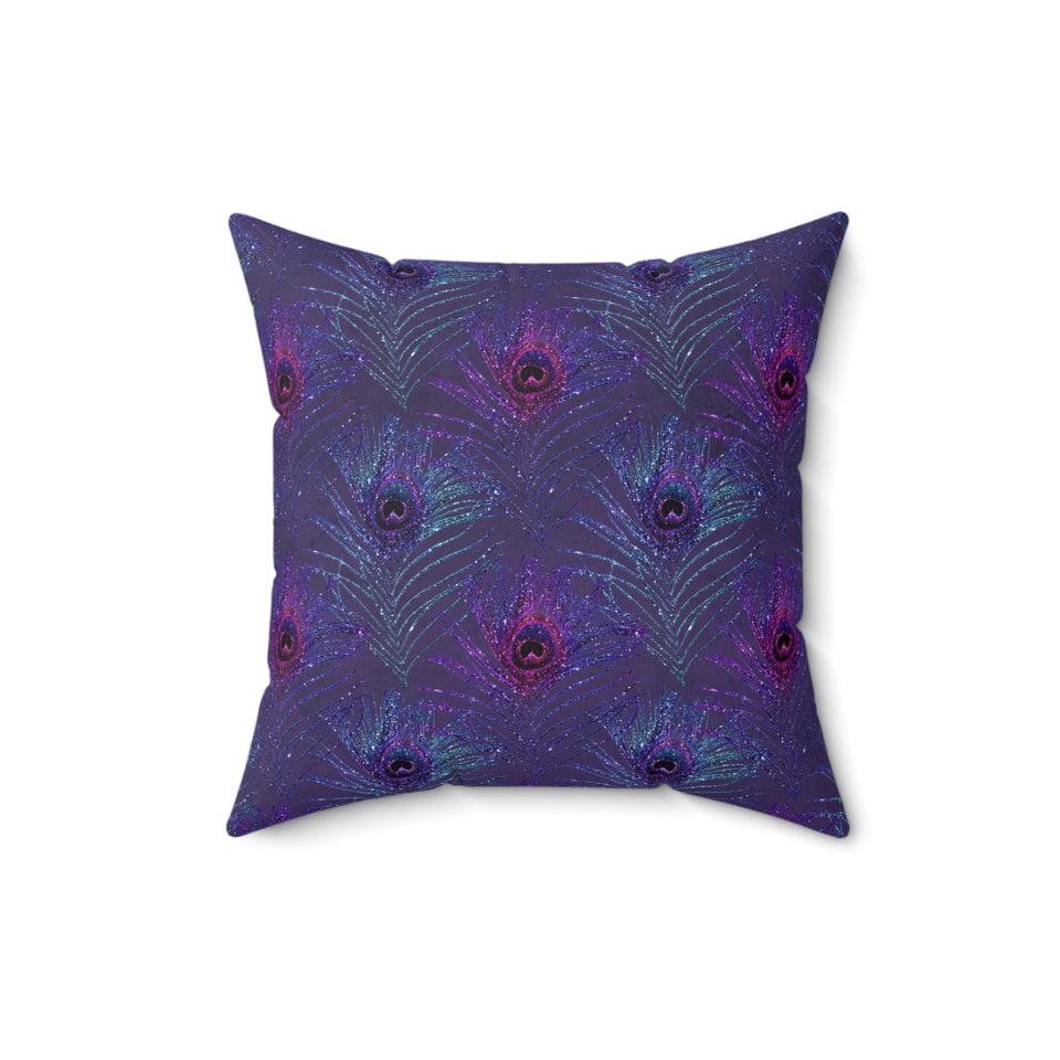 14PCF  Peacock Feather Pillow