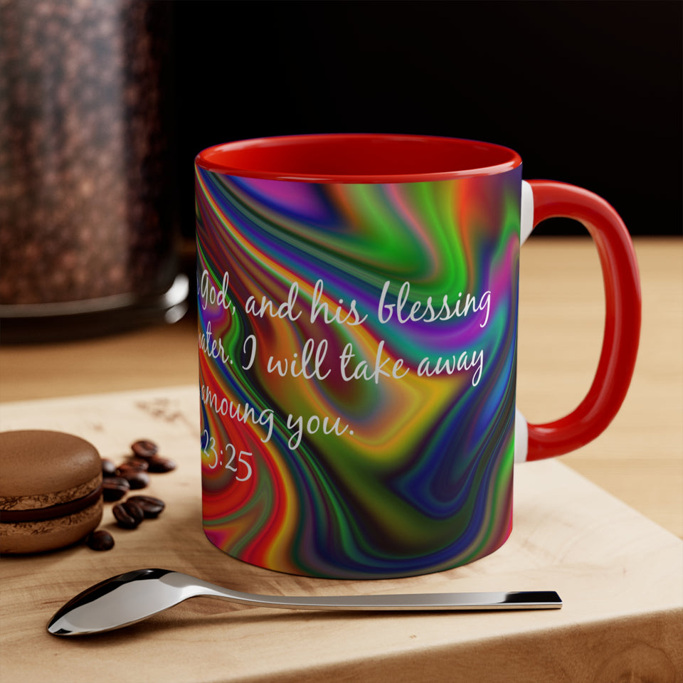 69CMSM  Colorful Marble Exodus 23:25 Mug