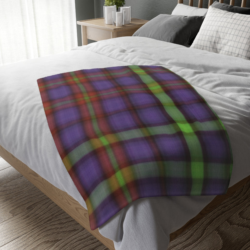 21CB  Colorful Plaid Blanket