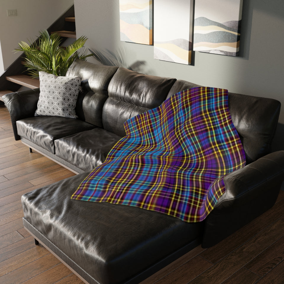 48CB  Colorful Plaid Blanket