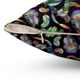 46PCF  Peacock Feather Pillow
