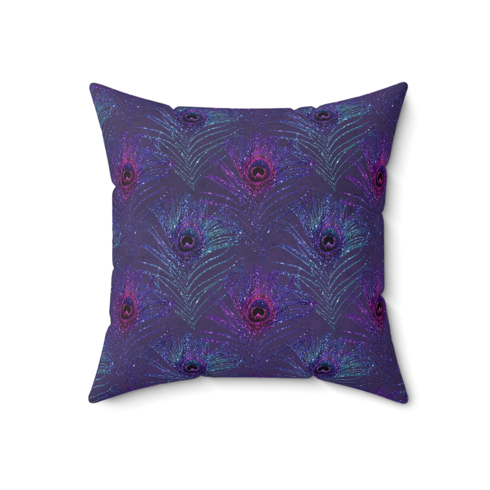 14PCF  Peacock Feather Pillow