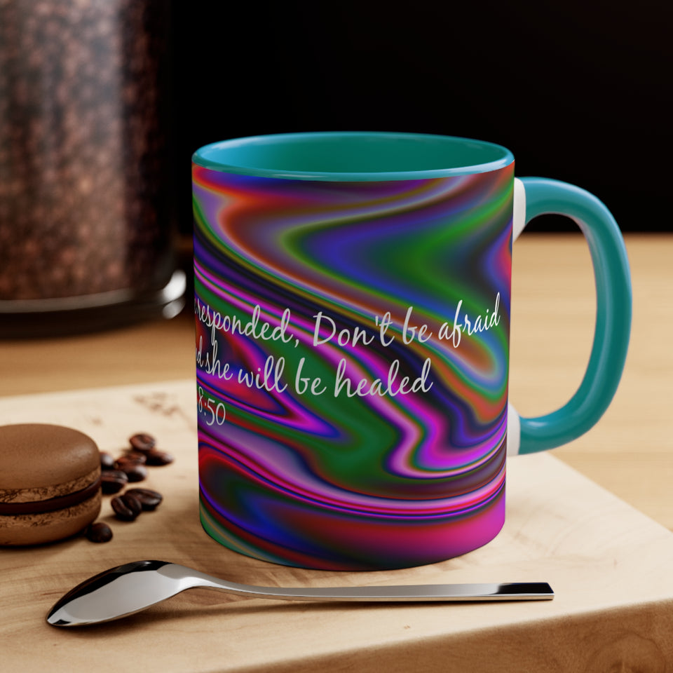 74CMSM  Colorful Marble Luke 8:50 Mug