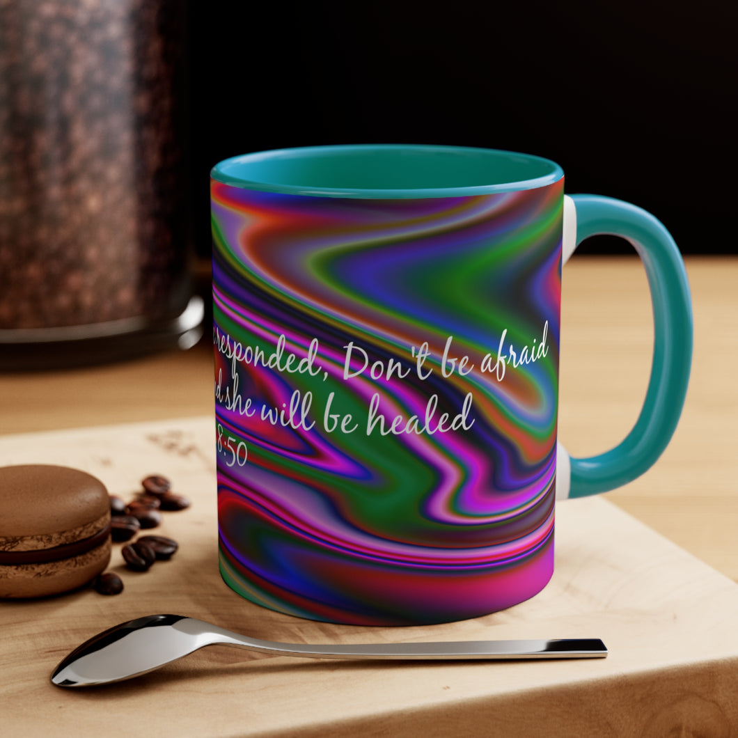 74CMSM  Colorful Marble Luke 8:50 Mug