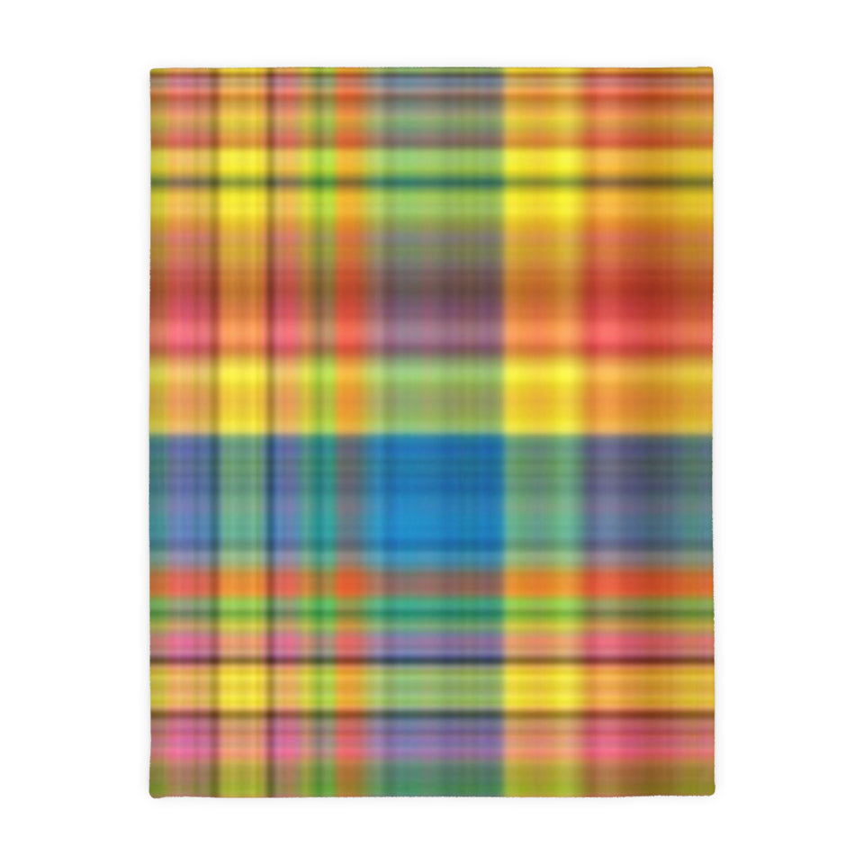 69CB  Colorful Plaid Blanket